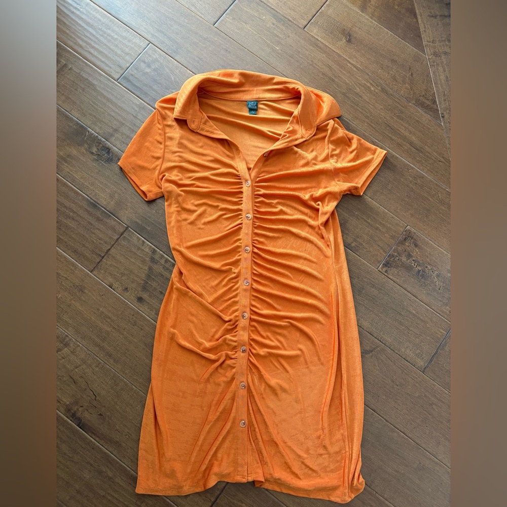 Orange collared dress from Wild Fable
